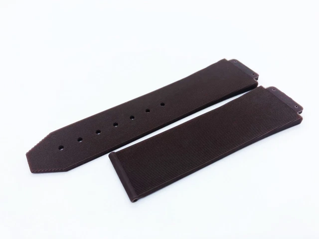 Brown Lined SILICONE/RUBBER 26/22mm STRAP/BAND FIT HUBLOT F1 Big Bang Watch
