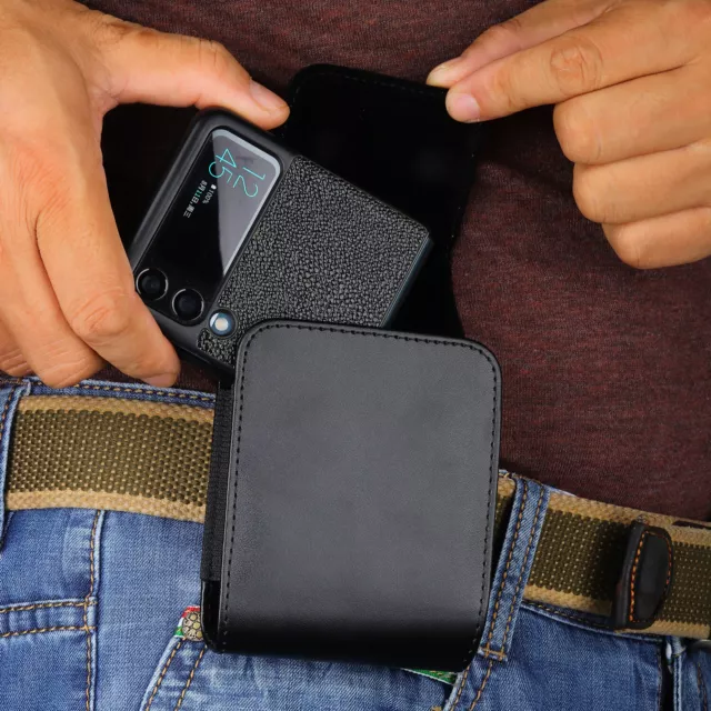 Leather Bag Belt Clip Case Holster Holder for Samsung Galaxy Z Flip3 5G/Z Flip