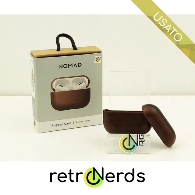 Cover NOMAND Rugged Case Rustic-Brown Leather AirPods Pro - USATO