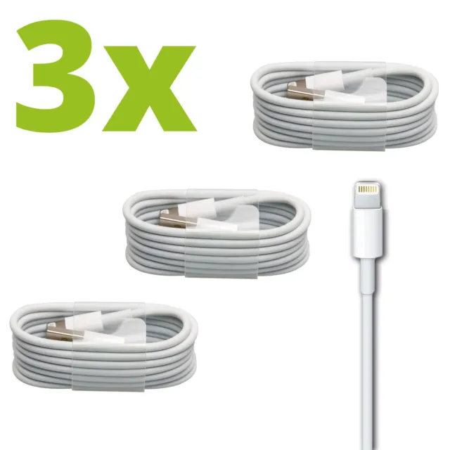3x Ladekabel 1m für iPhone 5 6 7 8 Plus Max X XS XR 11 12 13 14 iPad