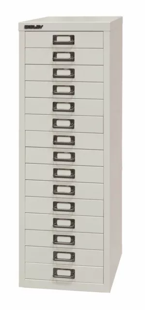 Bisley Multidrawer Schubladenschrank 15 Schübe DIN-A4 Stahlschrank aus Metall