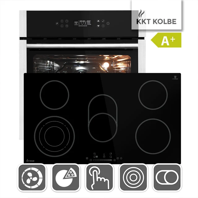 Cuisinière: 60cm Four encastrable EB8313ED + 77cm Plaque Eletrique KF7705RL