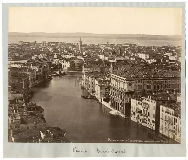 Italia, Venezia, Canal Grande Vintage print, Italie Tirage albuminé  19,5x24