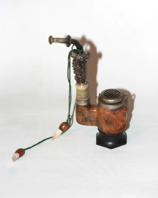 Pipe classique poseuse en bruyère et corne - CHAP Saint-Claude Gitana