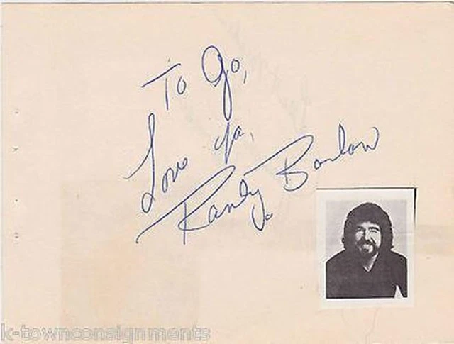 Randy Barlow Jimmy Newman Country Music Singers Vintage Autograph Signatures