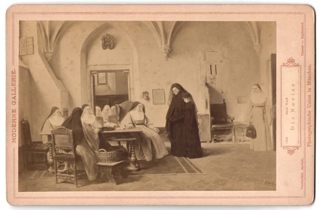 Fotografie Photographische Union, München, Gemälde Die Novize nach Otto Wolf, N