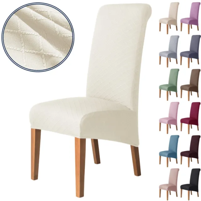 Large Dining Chair Covers Seat Slipcover Thick Jacquard Chair Protector 1-8PCS
