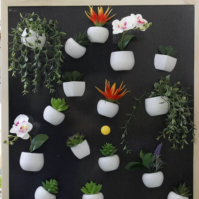 Fridge Magnets Cute Mini Succulent Plant Vase Magnet Cactus Refrigerator Mess