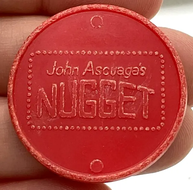 Vintage John Ascuaga’s Nugget Reno Nevada One Drink Casino Bar Cocktail Token