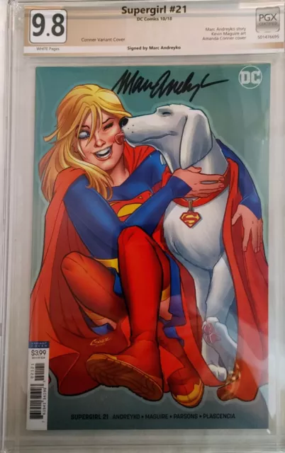 SUPERGIRL #21 PGX 9.8 KEY SIGNATURE SERIES SIGNED MARC ANDREYKO not CGC CBCS EGS