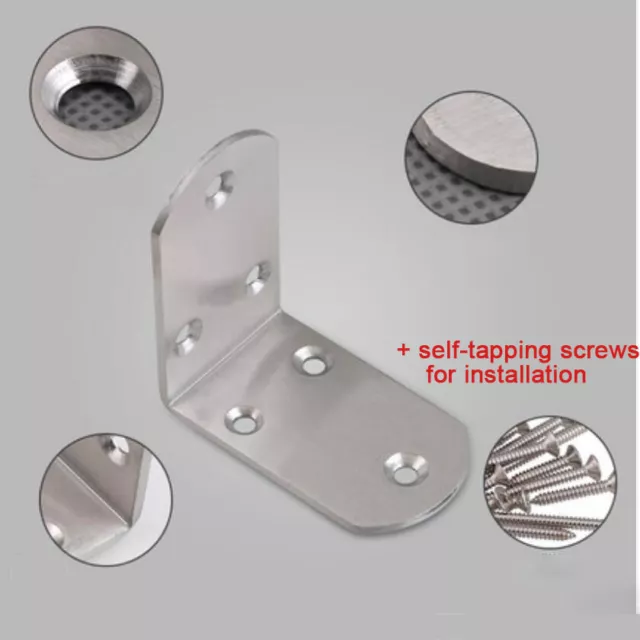 Stainless Steel Right Angle 90 Corner Brace L-shaped Bracket Connector