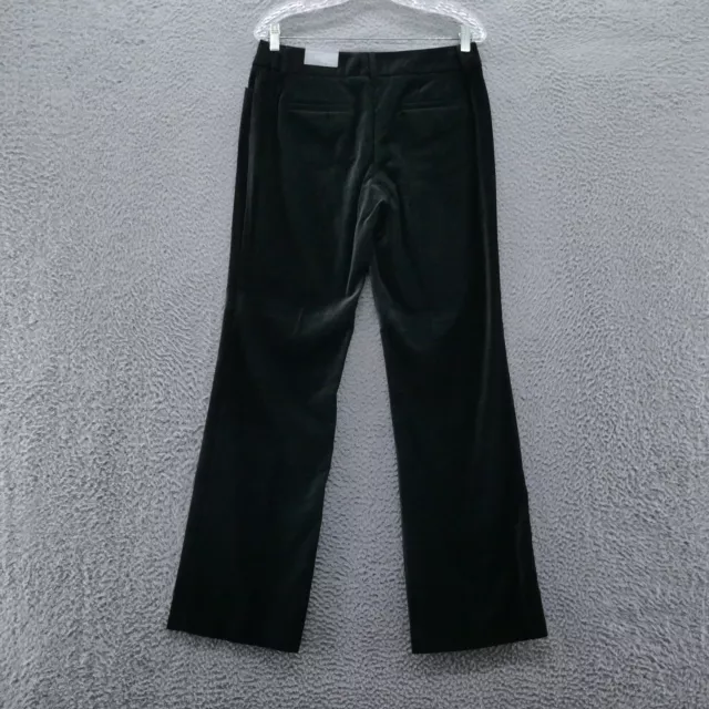 Apt 9 Womens Velvet Straight Leg Ava Pants 8 Black Modern Fit Mid Rise NEW 2