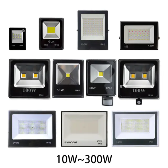 10W-300W LED Flood Light Cool/Warm/RGB Spotlight Outdoor Garden Landscape Patio