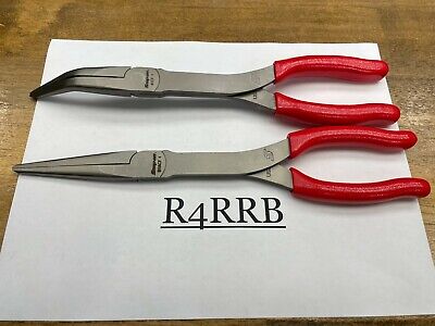 Snap-On Tools NEW 2pc GREEN Stork Needle Nose Pliers & Diagonal Cutter Lot Set 