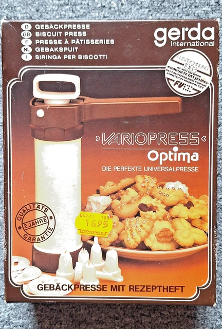 GERDA VARIOPRESS OPTIMA Gebäckpresse Art. 3695 mit OVP, 80er Jahre EUR 7,00
