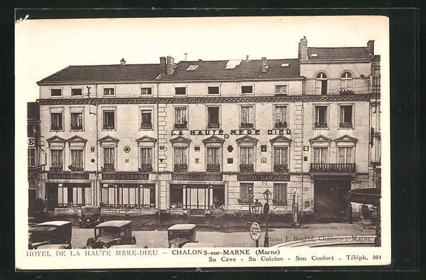 CPA Chalons-sur-Marne, Hôtel de la Haute Mère-Dieu, vue partielle avec Hotel
