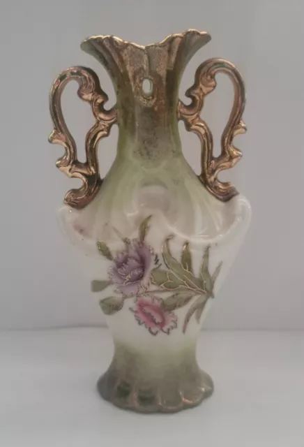 Antique Porcelain Bud Vase Victoria Carlsbad Austria