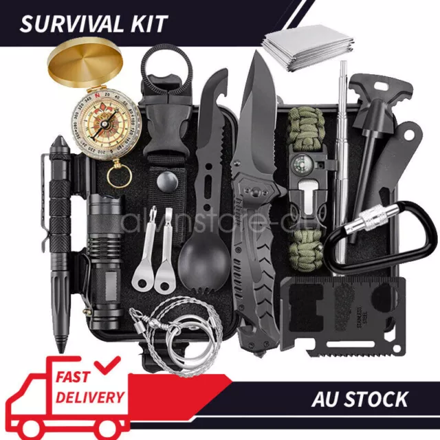 Emergency Survival Equipment Kit Outdoor Sports Tactical Hiking Camping SOS Tool