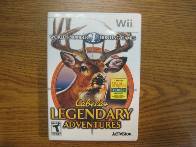 CABELA'S LEGENDARY ADVENTURES Nintendo Wii Hunting Sim Game EUR