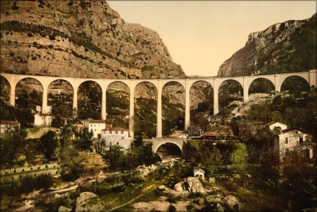 Poster, Many Sizes; Gourdon, Bridge Over Gorges De Loup, Grasse, France, Ca. 189