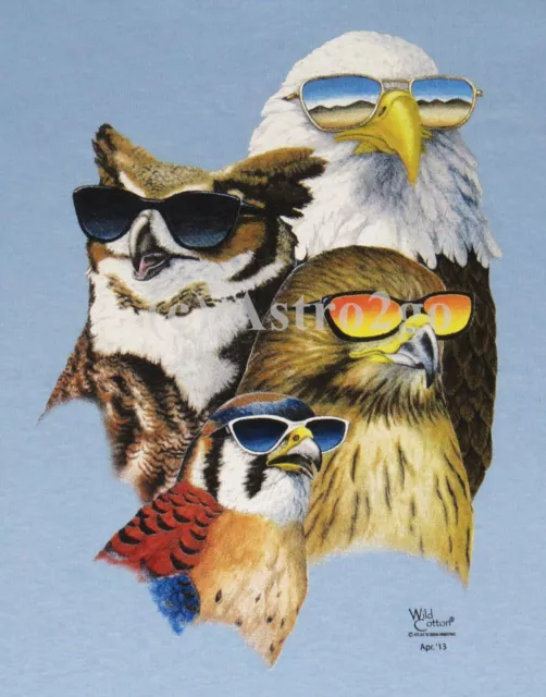 COOL RAPTORS-Bald Golden Eagle Hawk Falcon Owl Birds Nature Science Tshirt S-2XL