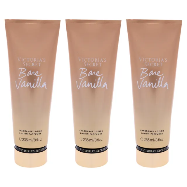 Bare Vanilla Fragrance Lotion by Victorias Secret for Women 8 oz Pack of 3