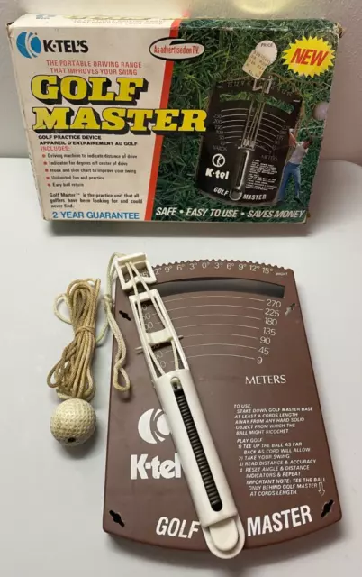 Vintage 1976 K-tel Golf Master Portable Driving Range Practice in Original Box