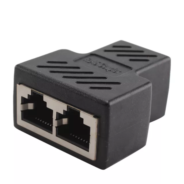 Splitter Verteiler RJ45  Ethernet Adapter Cat 5 Cat 6 Stecker Netzwerkkabel