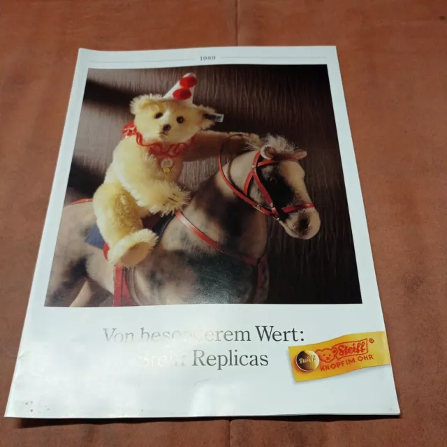 Katalog Steiff-Tiere  Verkaufsprogramm 1989 - Steiff Replicas 1989