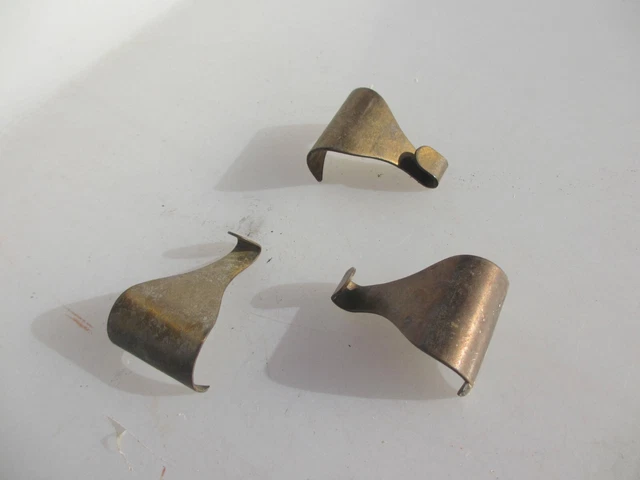 Vintage Brass Picture Rail Hook Moulding Hanging Antique Hooks Hangers Old x3 6