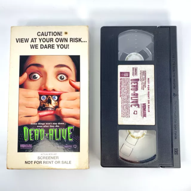DEAD ALIVE (VHS 1993) Screener Tape UNRATED Peter Jackson Horror Gore ...