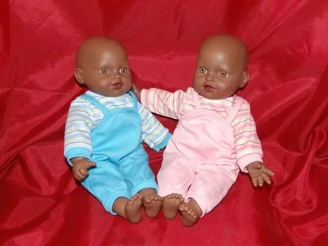 The AriasTwins, Rare pair of Boy & Girl Arias Soft Body Baby Dolls, S-2-F16-40