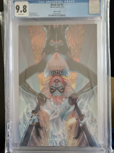 Black Cat #2 9.8 CGC J Scott Campbell Virgin Variant Cover Edition By Marvel