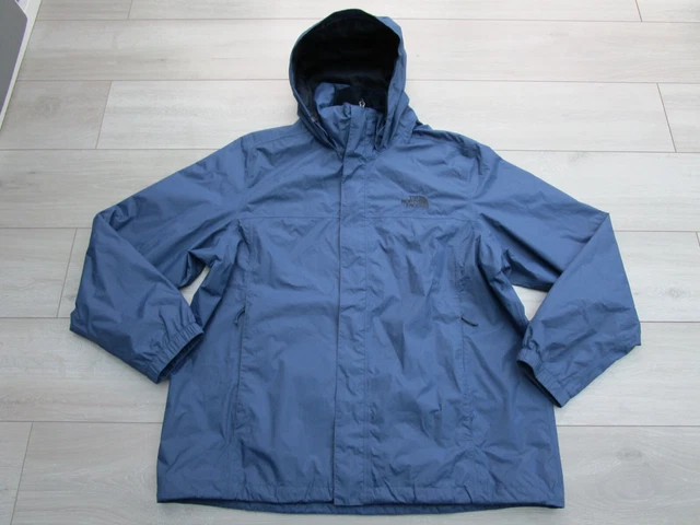 The North Face Mens Resolve II Jacket Hyvent Waterproof Rain Coat XXL Blue Quest