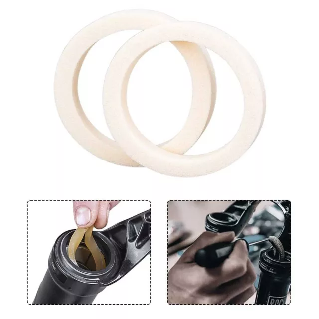 Durable Rings Oil Seal Dust Seal White 2 Pcs About 3g Fork Replacement