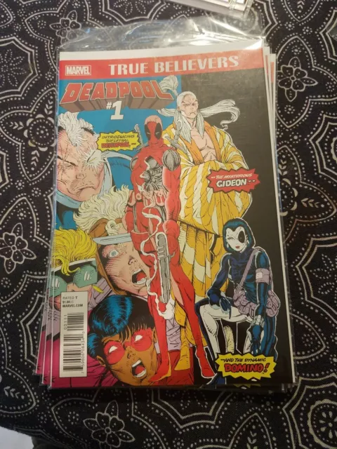 True Believers: Deadpool 1 2016 (Reprints New Mutants 98 1st Deadpool) Marvel NM