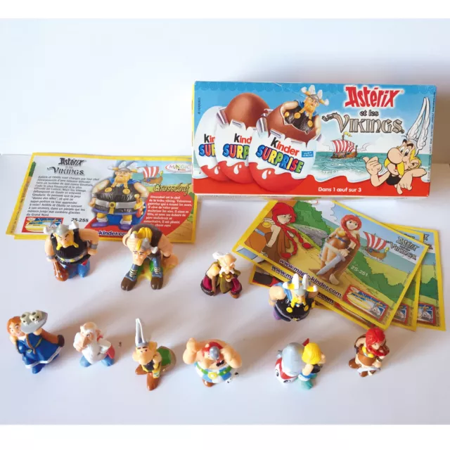 ASTERIX - KINDER SORPRESA "Et Les VIKINGS" FRANCE 2005 COMPLETA CPL +BPZ+1 BOX