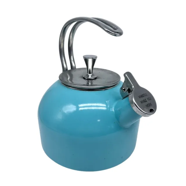 Kate Spade Lenox Turquoise/Aqua Teapot Kettle 2.5 Qt. Whistle While You Work