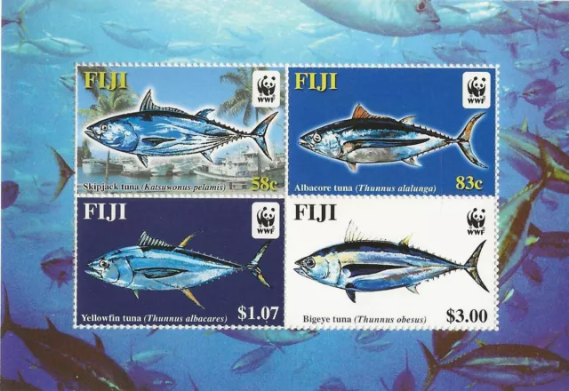 Fiji 2004 - WWF Tuna Fish Miniature Sheet - MNH