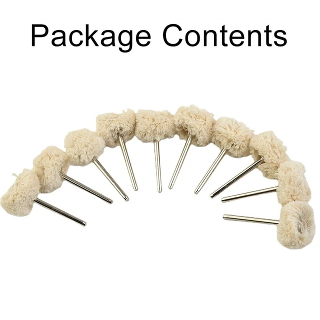 10X/SET Wool Thread Polishing Wheels Buffing Pads With Shank For Rotary Tool Kit