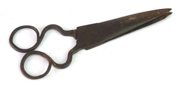 Antique Primitive Indian Handmade Iron Scissors Nice Collectible Item G47-363