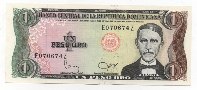 Dominican Republic 1 Peso 1982 Pick 117 C Unc