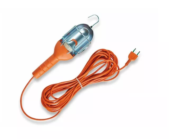 Werkstatt Lampe Mobil 10 M Kabel mit Haken Ein/Aus Schalter NEU