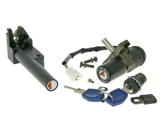 Kit Serrures De Rechange Pour Scooter Aprilia Rally 50, SR50 - Contacteur, Compartiment Batterie, Casque - 2 Clés