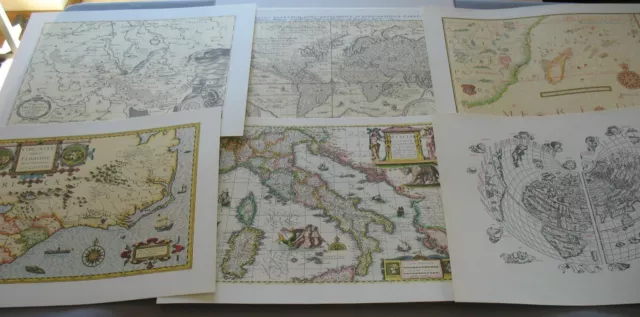 Beautiful Old Cards VEB Hermann North America Haack 1981 Map Reproductions 2