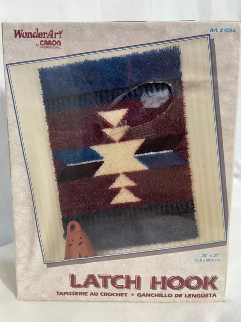 New WonderArt Caron Latch Hook Kit Southwest Art #4384 Navajo 20x27