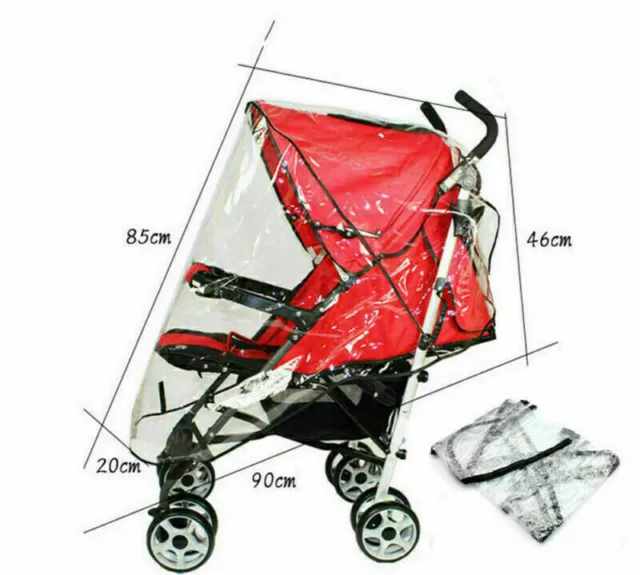 🔥Universal Rain Cover for Buggy Pushchair Stroller Pram Clear Transparent Baby