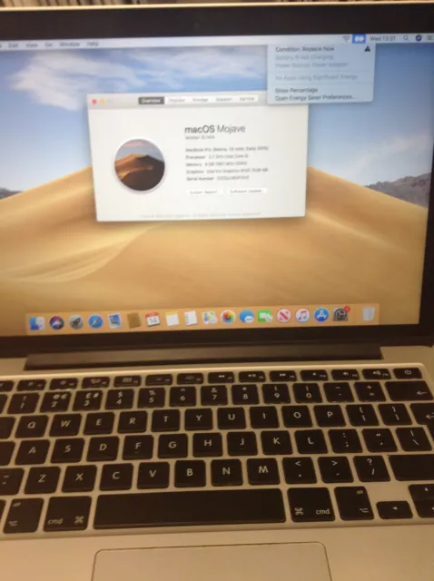 Apple MacBook Pro Retina 13 Zoll Laptop Core i5 2,7 GHz Anfang 2015
