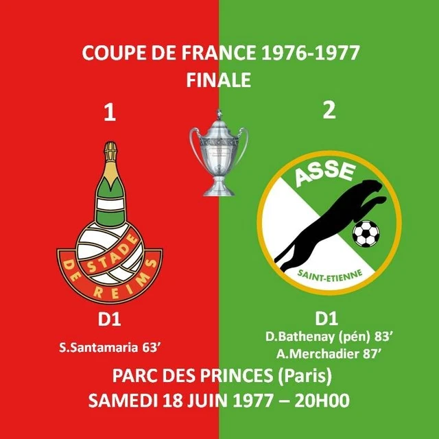 Aimant Stade Reims / AS Saint-Etienne – Finale Coupe De France 1977 – Collection