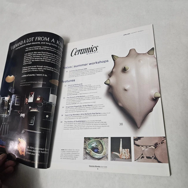 CERAMICS MONTHLY MAGAZINE April 2009 Liz Zlot Summerfield Working